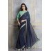 NAVY BLUE AND RAMA GREEN TWO TONE PARTY STYLE SAREE